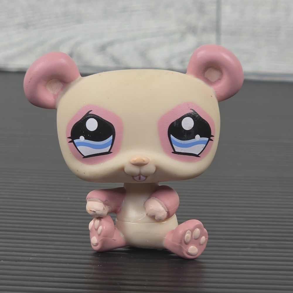 LPS Littlest Pet Shop #1328‎ Pink Panda Purple Eyes tongue out